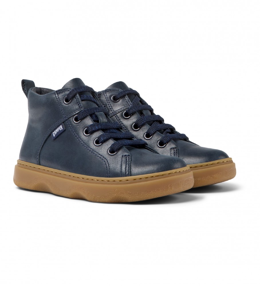 Tênis de couro azul marinho Camper Kiddo