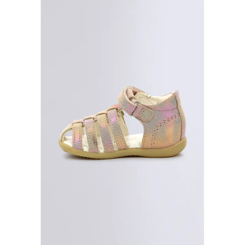 BIGKRO ROSE RAINBOW SANDALES Cuir Fille