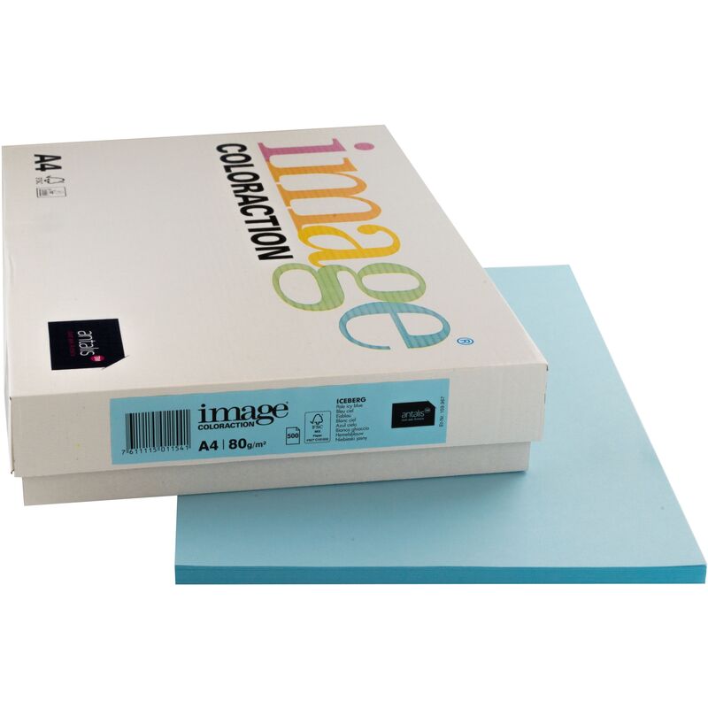 Image Coloraction Papier farbig, A4, 80 g/m², iceberg eisblau