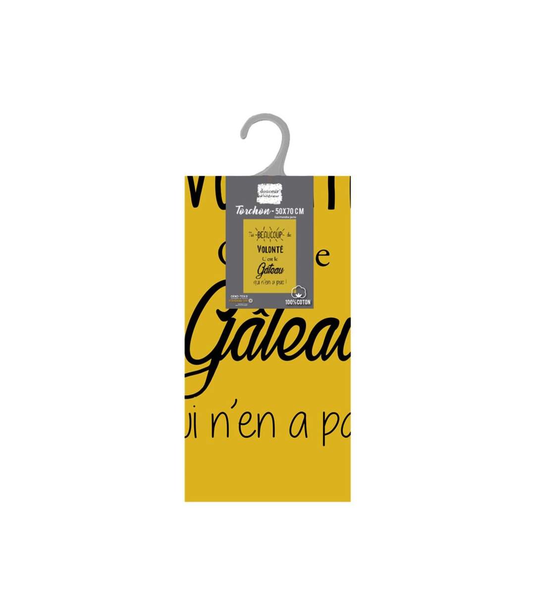 Torchon de Cuisine Gourmandise 50x70cm Jaune