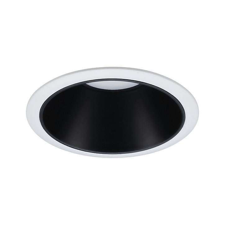 Spot encastrable Cole LED intégrée blanc chaud IP44 470lm Ø8cm noir finition blanche Paulmann