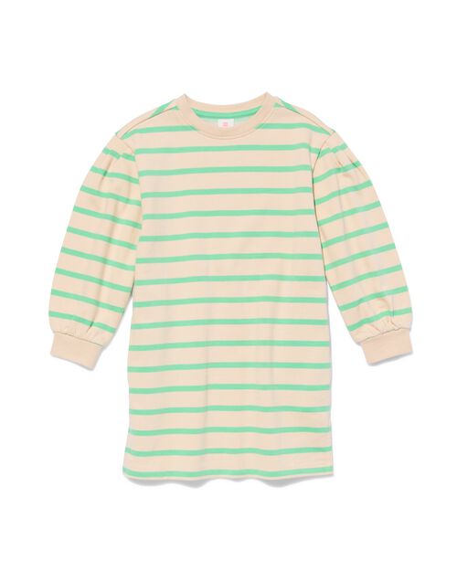 robe sweat enfant à rayures vert