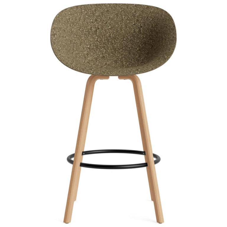 Normann Copenhagen Mat Armchair barkruk 75 cm beuken Cream/Hemp
