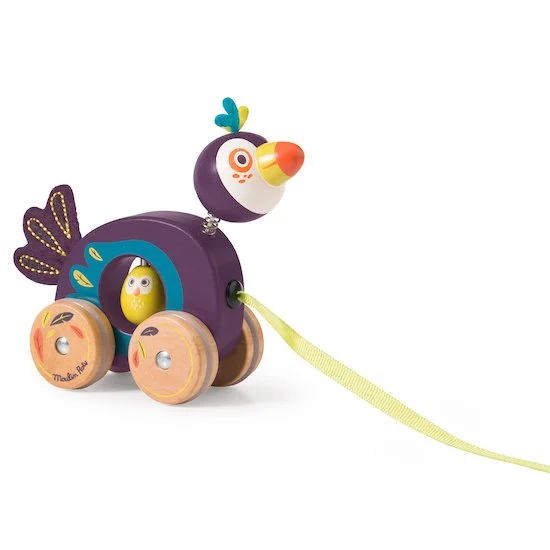Dans la jungle jouet à tirer   Petit toucan        de               Moulin Roty