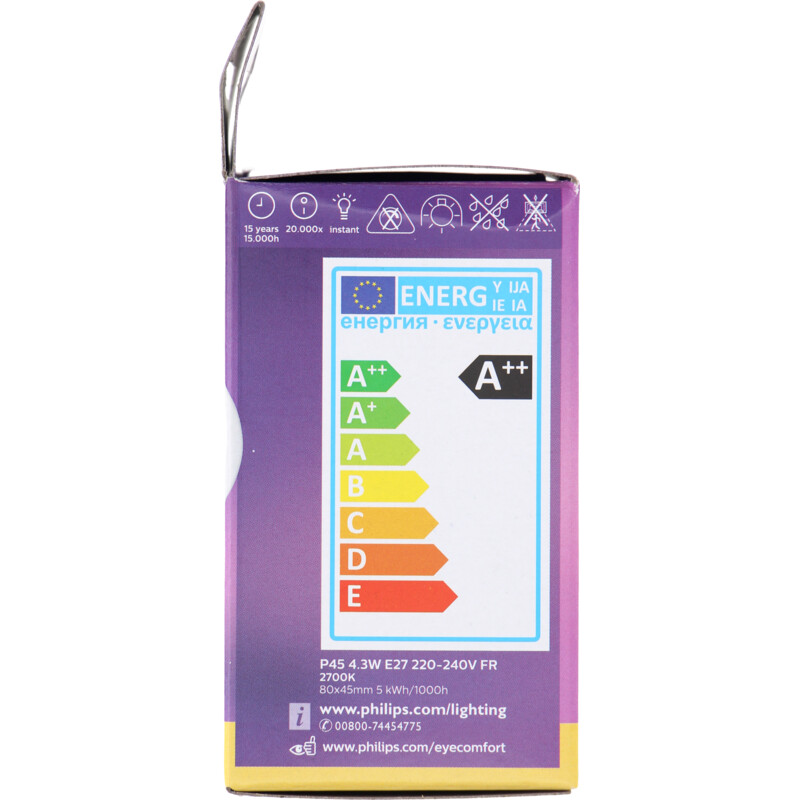 Philips Led fil kogel mat E27 40W