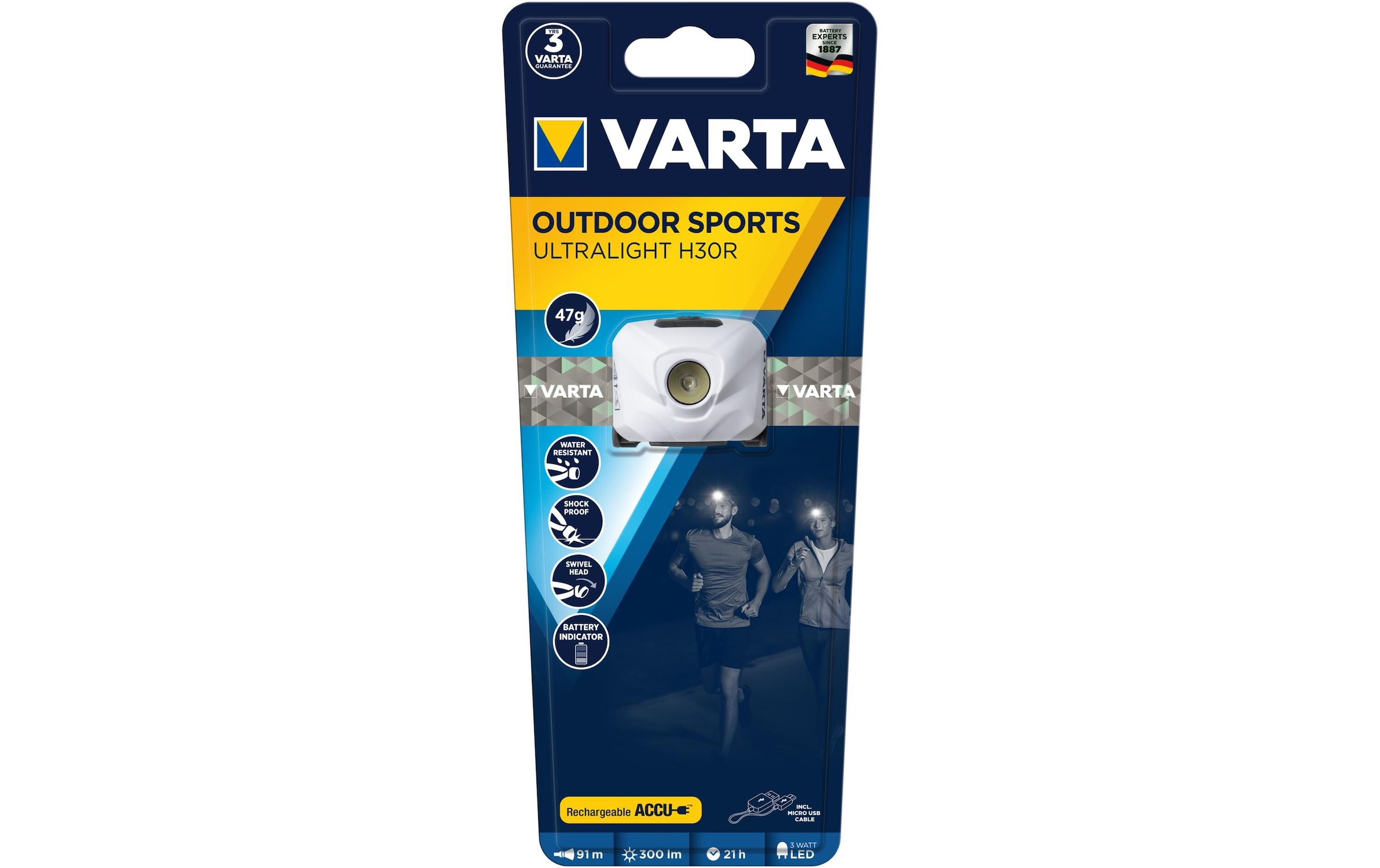 VARTA LED Stirnlampe »Ultralight H30R«