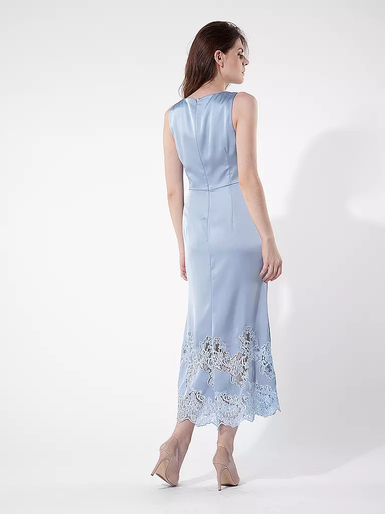 SELF-PORTRAIT Midikleid blau