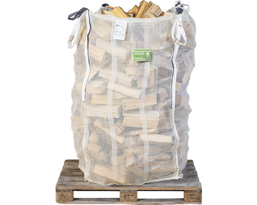 Brandhout, aanmaakhout, HORNBACH FORST Beukenhout in een houtzak, klaar om te branden, 1,6 kubieke meter (los), 28-33 cm, luchtgedroogd, plus statiegeld