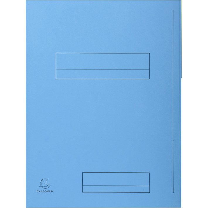 Chemises dossier 2 rabats Exacompta Super 24 x 32 cm bleu clair - Paquet de 50