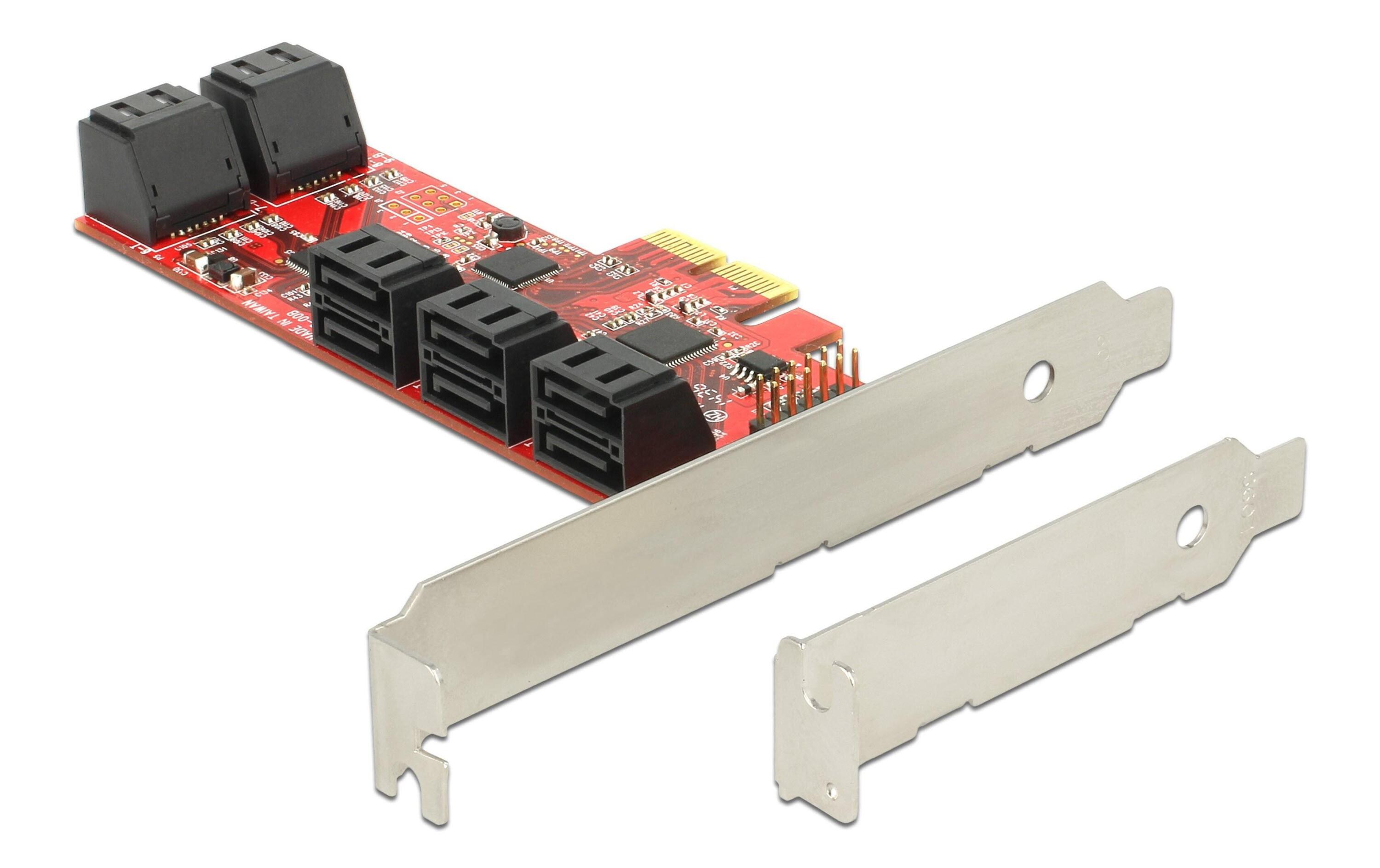 SATA-Controller PCI-Ex2- 10x SATA3 intern<br>Delock PCI Express x2 Karte zu 10 x intern SATA 6 Gb/s