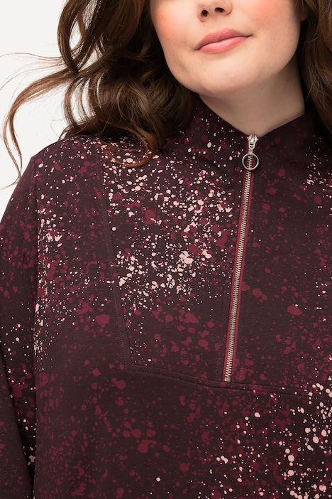 Sweatkleid, Punkte, Troyerkragen, Langarm, Biobaumwolle