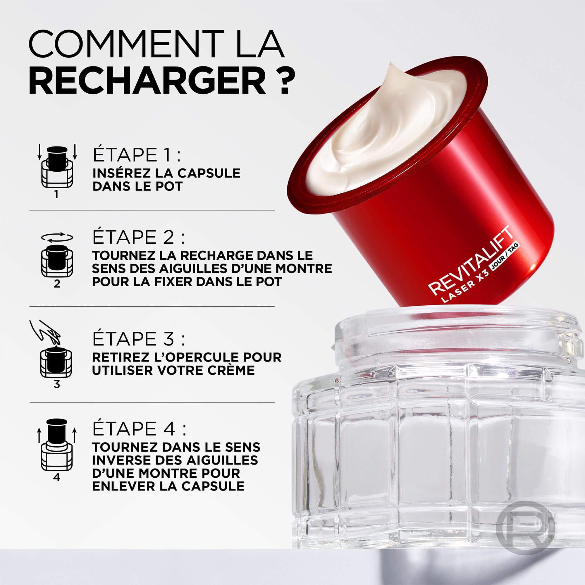 Revitalift Laser   Soin Profond Visage Anti-Âge à l'Acide Hyaluronique, Pro-Rétinol et Vitamine C - L'Oréal Paris