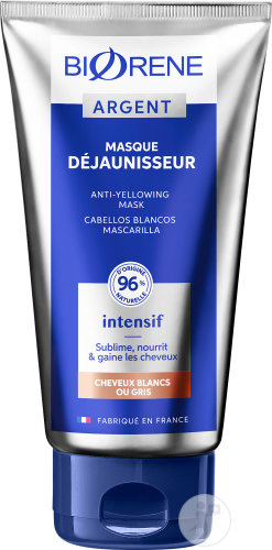 Biorène Argent Masque Déjaunisseur Intensif Cheveux Blancs Ou Gris 150ml