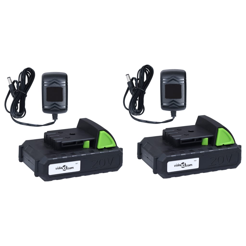 Set outils électriques jardin sans fil 2pcs chargeurs/batteries