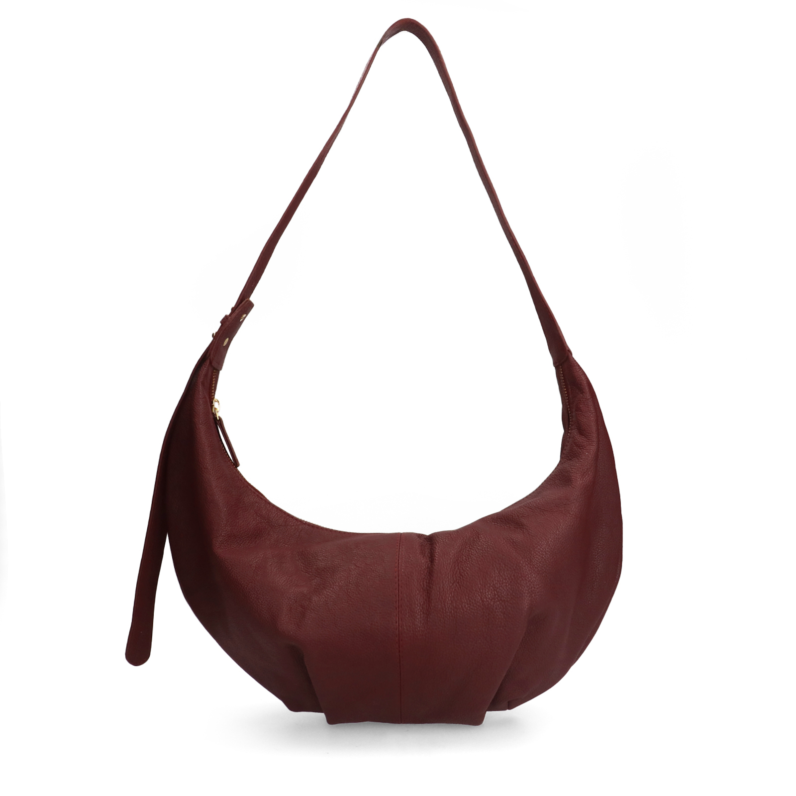 Burgundy leren schoudertas