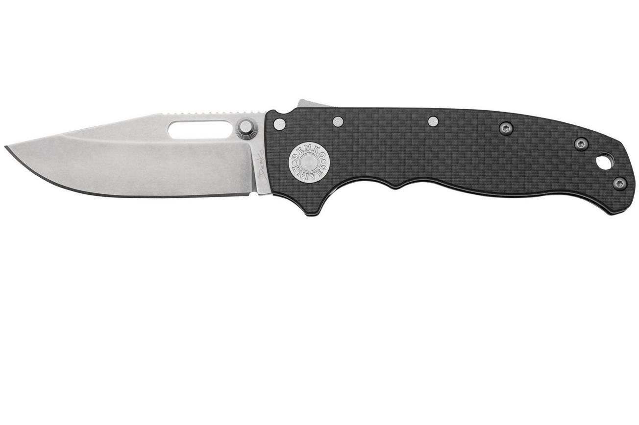 Demko Knives AD20.5 Shark-Lock CPM 20CV Clip Point AD205-20CV-CARBON-CP Carbon Fiber, zakmes