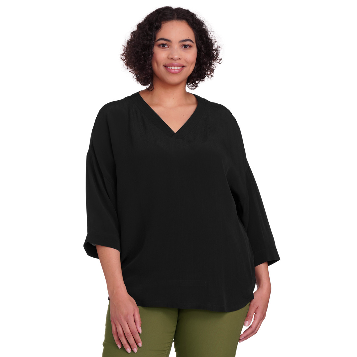 Gina Benotti Damen Bluse aus Viskose schwarz