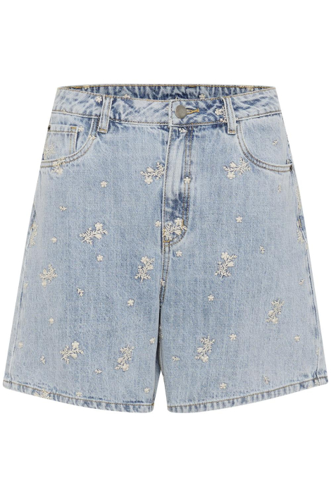 Kaffe blauwe dames korte broek