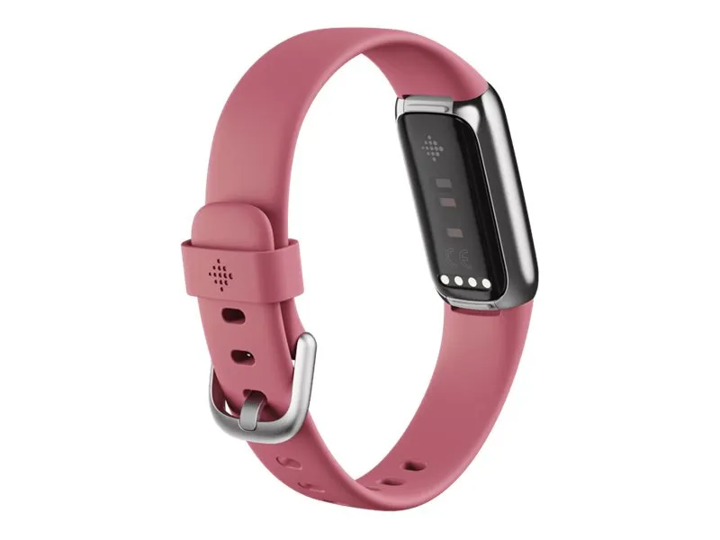 Fitbit Luxe - Platin - aktivitetssporer med bånd - silikone - orkide - båndstørrelse: S/L - Bluetooth