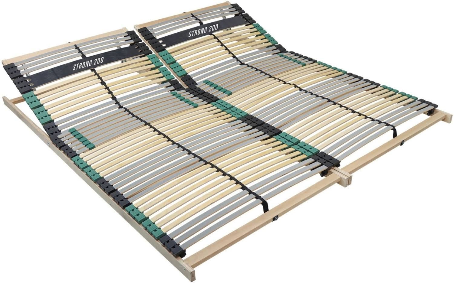 Lattenrost 180x200 PREMIUM STRONG 200 aus Buchenholz Kopfteil verstell