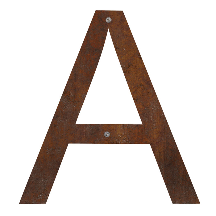 Husbogstav A stål rustlook 40 cm