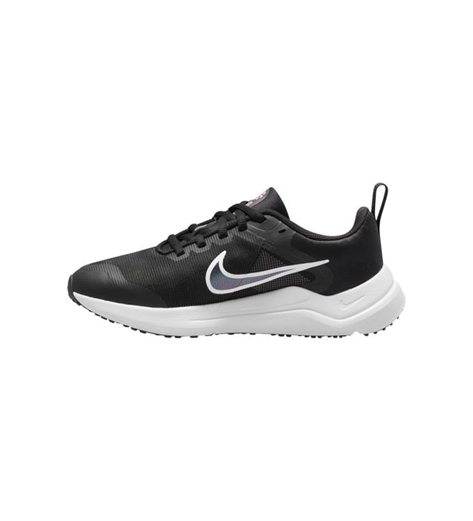 NIKE DOWNSHIFTER 12 BIG KIDS,BLAC BLACK-WHITE-DK-SMOKE-GREY