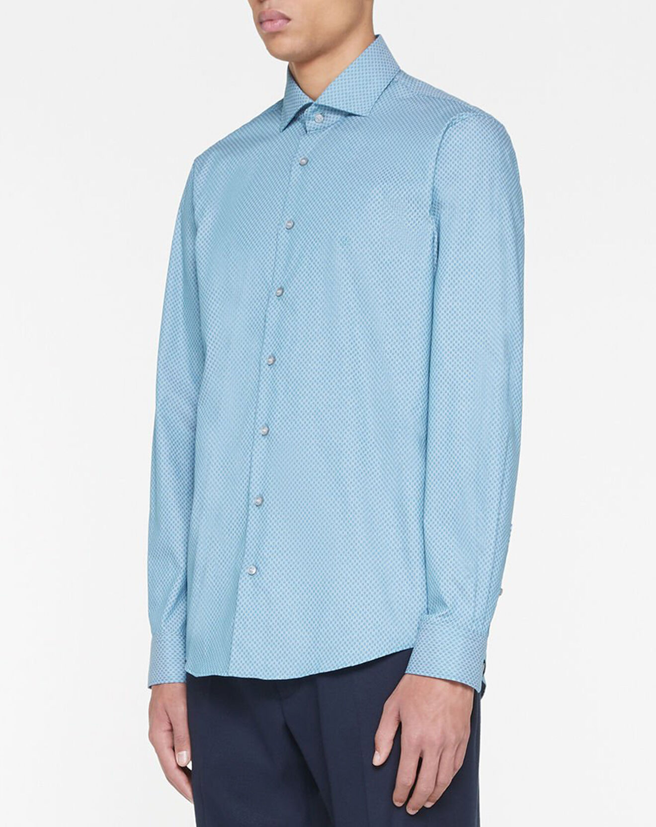 Calvin Klein Chemise slim Géometric vert/bleu