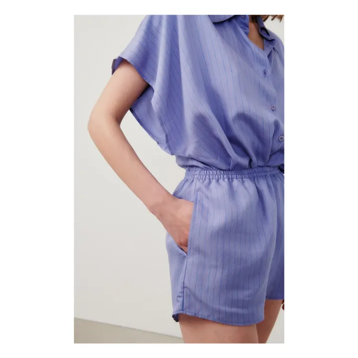 American Vintage Short Okyrow Rayures | Violet