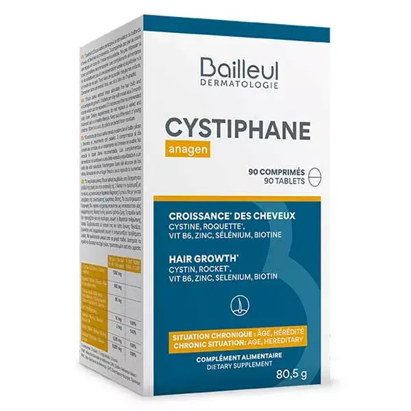 Cystiphane Anagen 90 cápsulas para crescimento capilar*