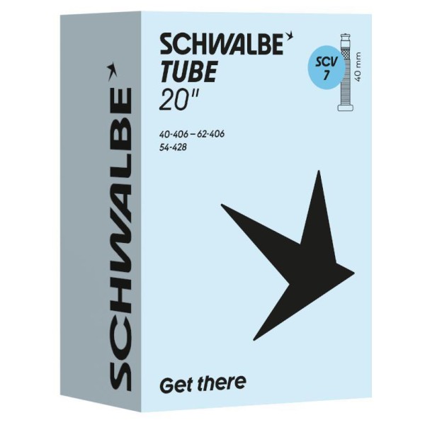 Schwalbe - 20'' (40/62-406) SCV7 - Chambre à air pour vélo