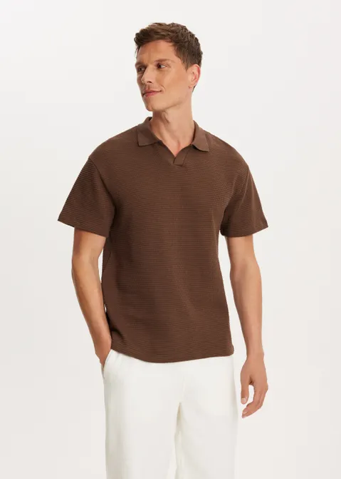Gebreide polo bruin (BRN)
