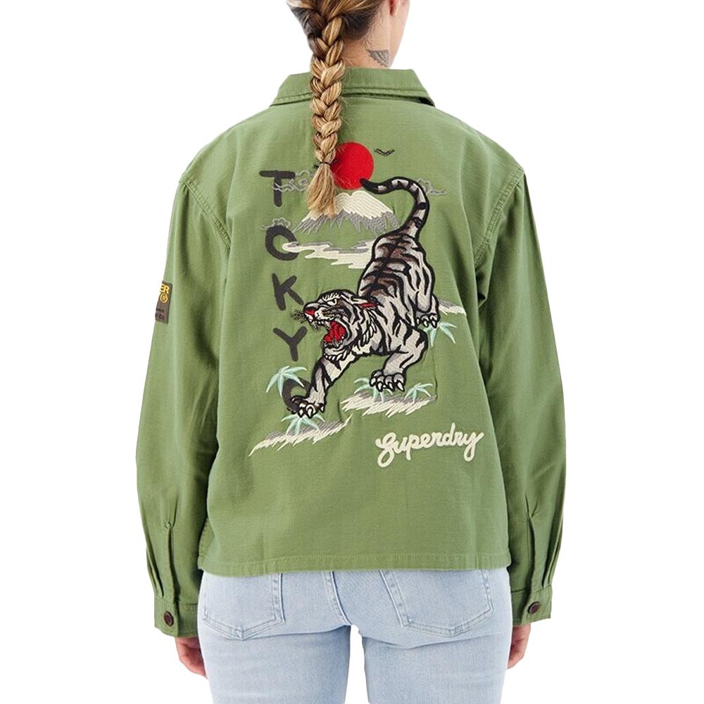 Superdry Surchemise Verte Femme Superdry Military