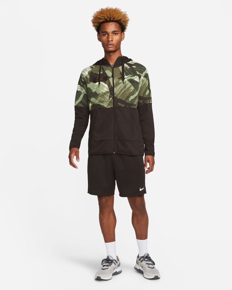 Sweat zippé à capuche Nike Dri-FIT Fleece Camouflage pour homme