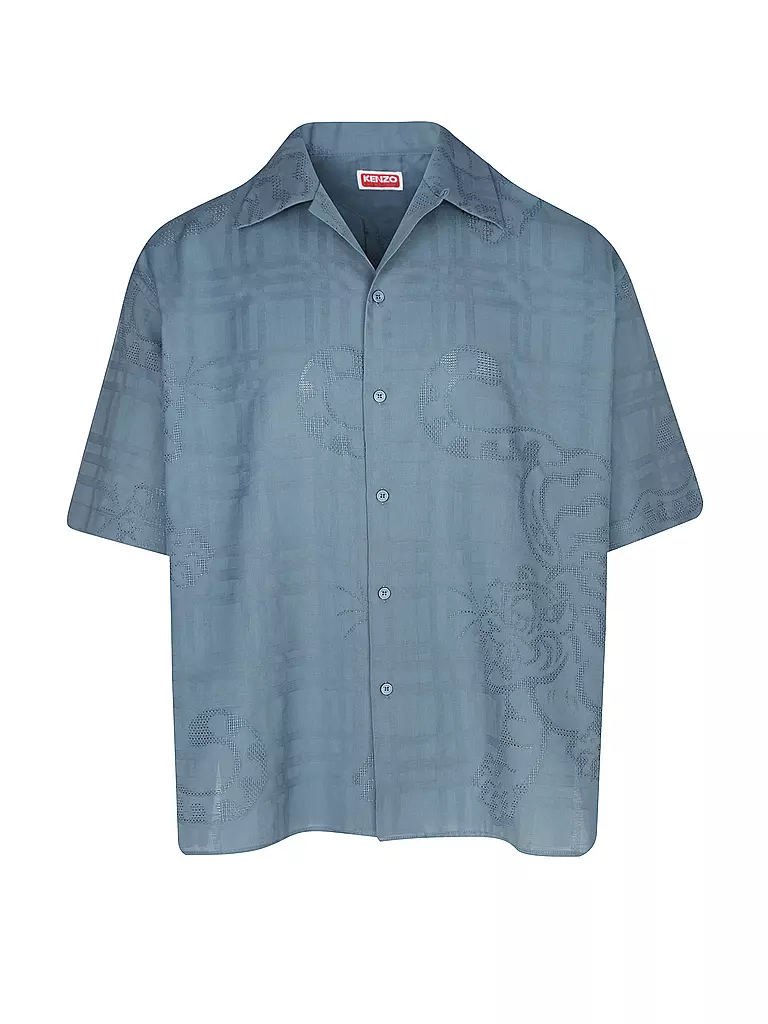 KENZO Hemd BAMBOO TIGER HAWAIIAN  hellblau