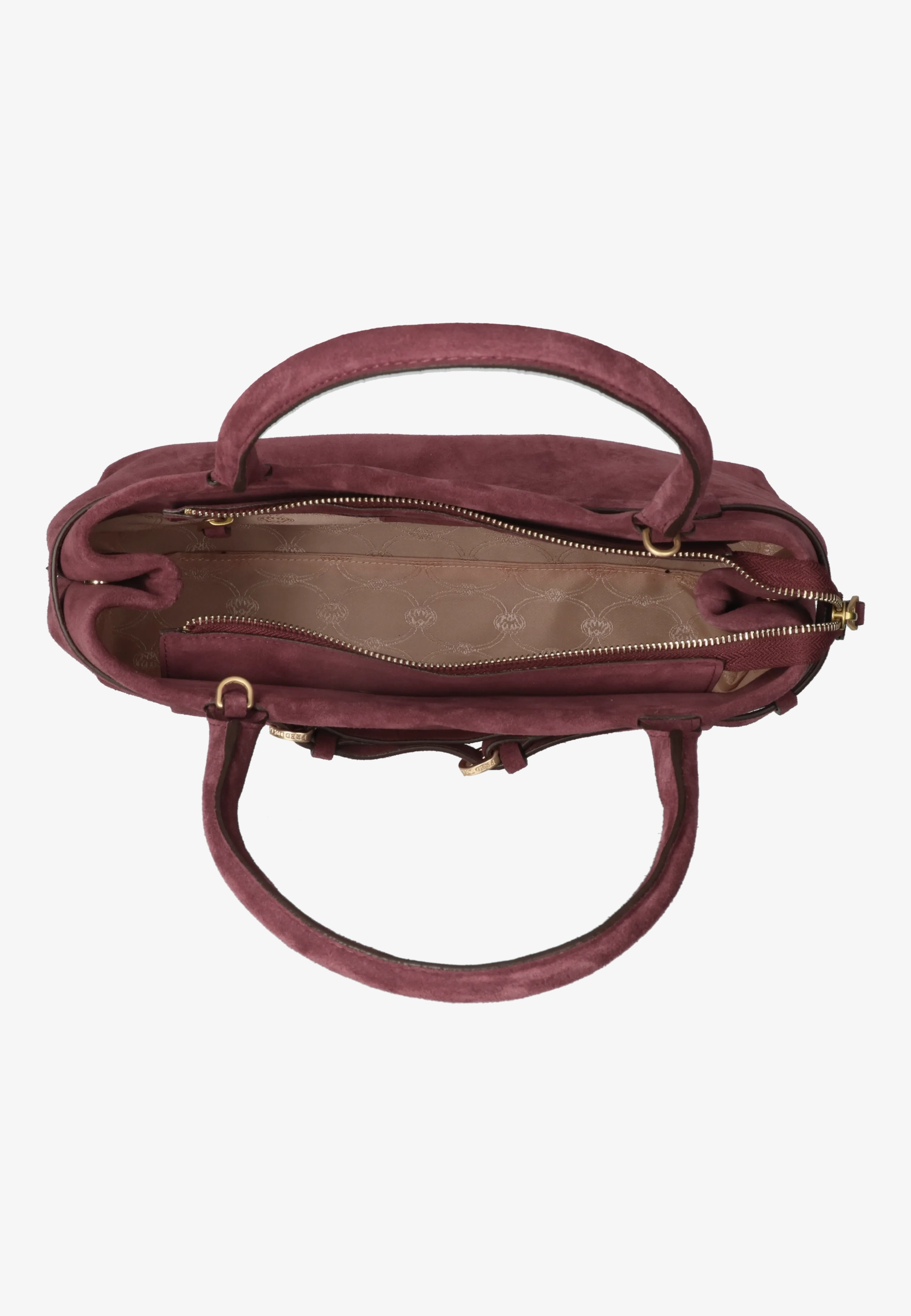 MAE HANDBAG Suede Burgundy Red