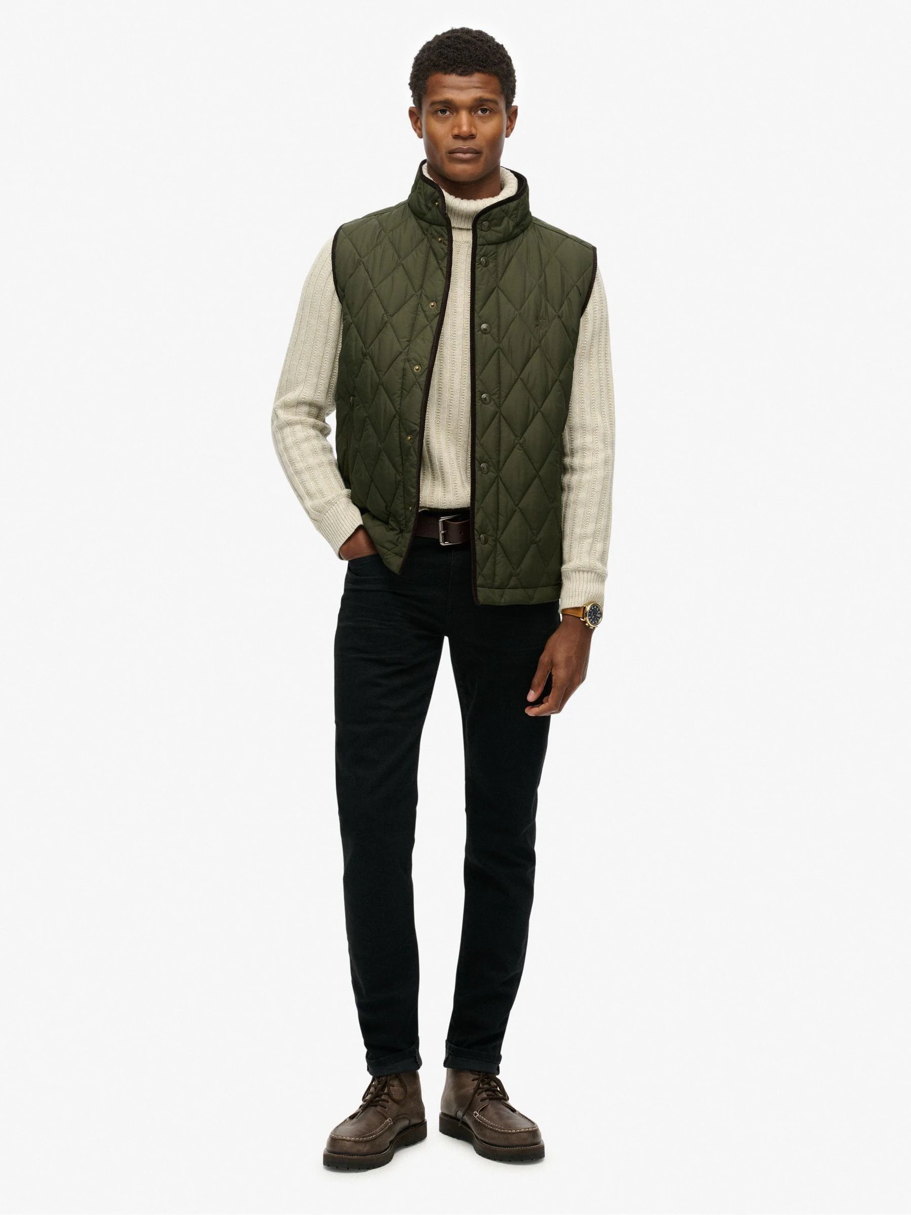 Groen - Superdry Quilted Estate Gilet