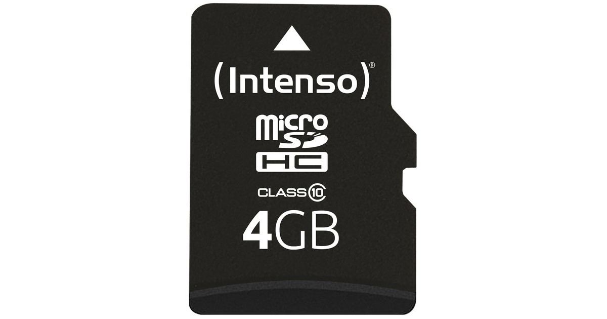 IntensomicroSDHC 4GB Class 10 geheugenkaart  (incl. SD adapter)