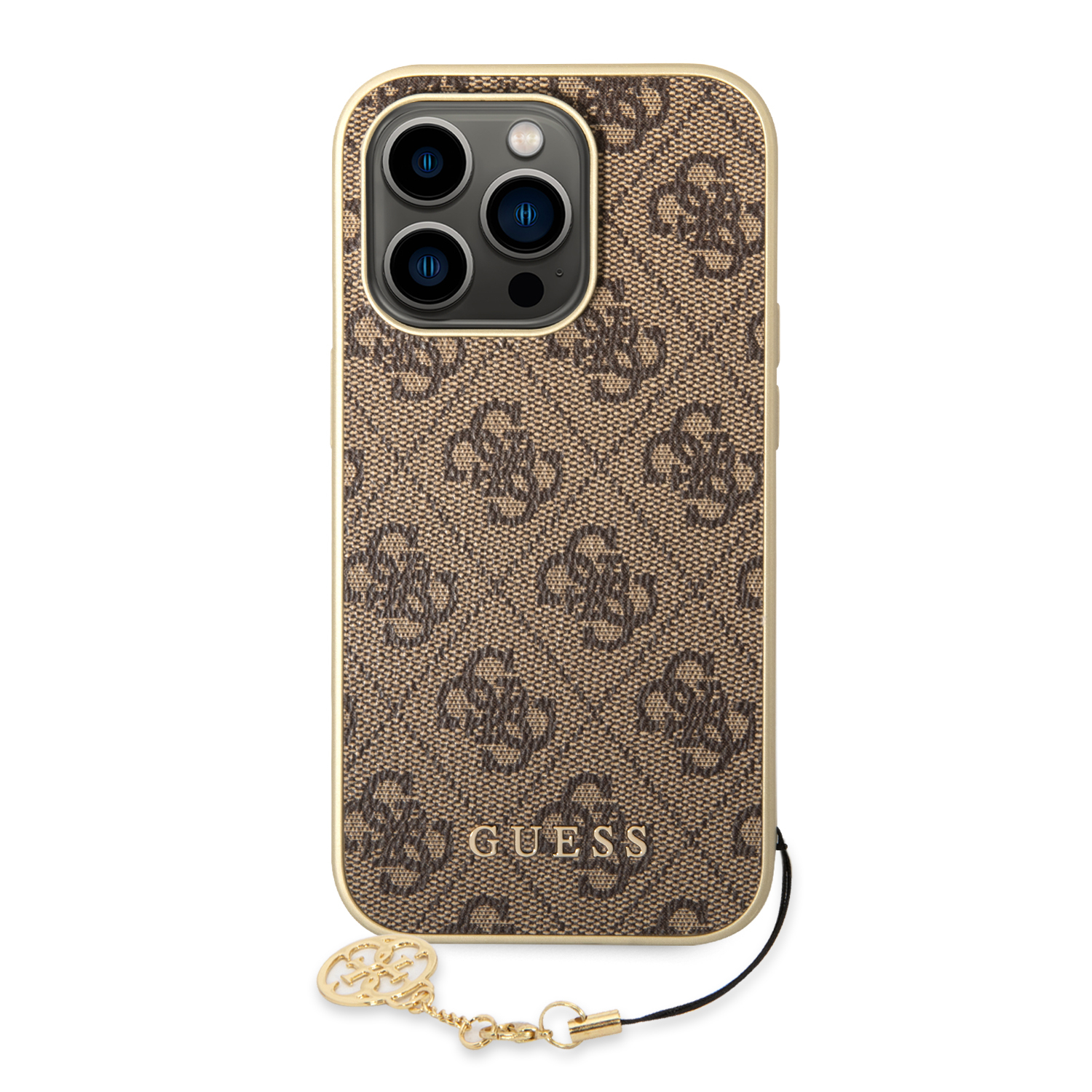 iPhone 14 Pro Max Charms Hardcase Hülle (GUHCP14XGF4GBR) - Braun