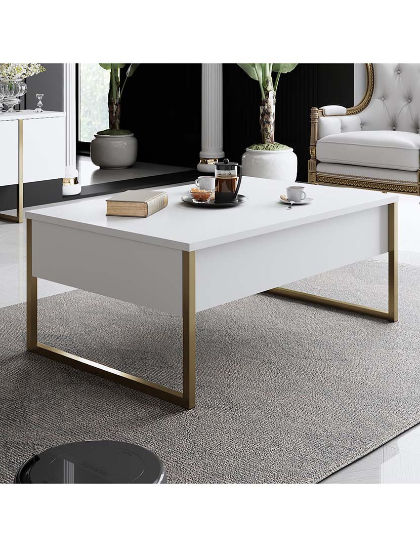 Luxe White Gold Coffee Table