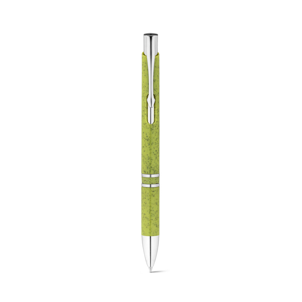 hi!dea 91771 - Stylo bille en paille de blé et ABS avec attache