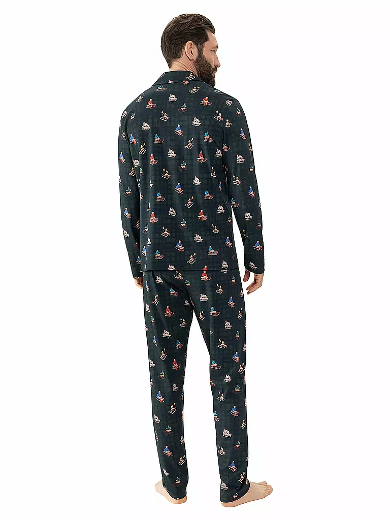 MEY Pyjama english garden dunkelgrün