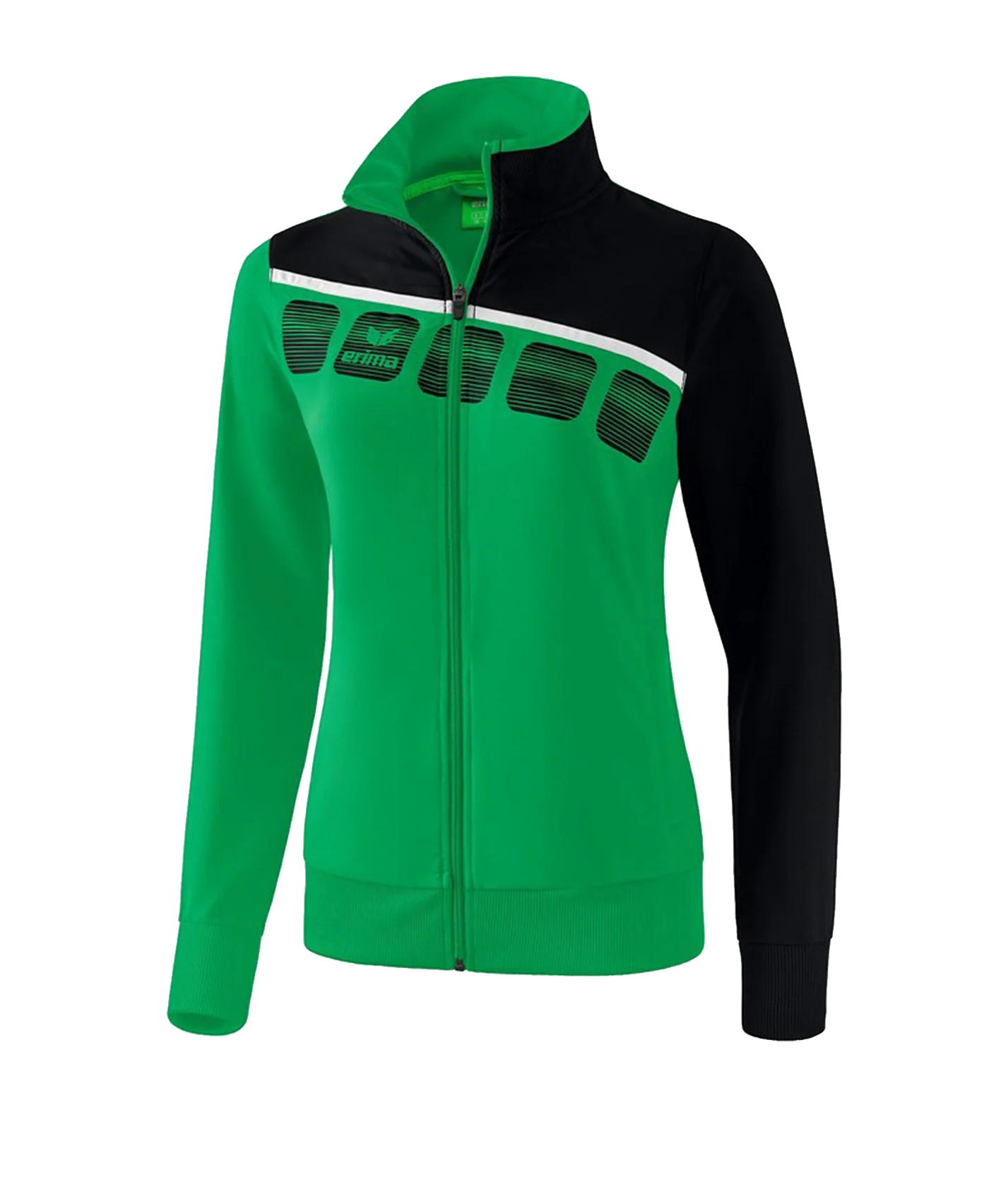 Erima 5-C Präsentationsjacke Damen Grün Schwarz