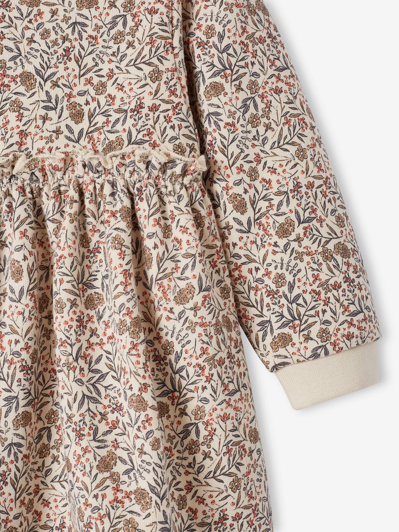 Vestido de pelúcia bege dourado para bebê