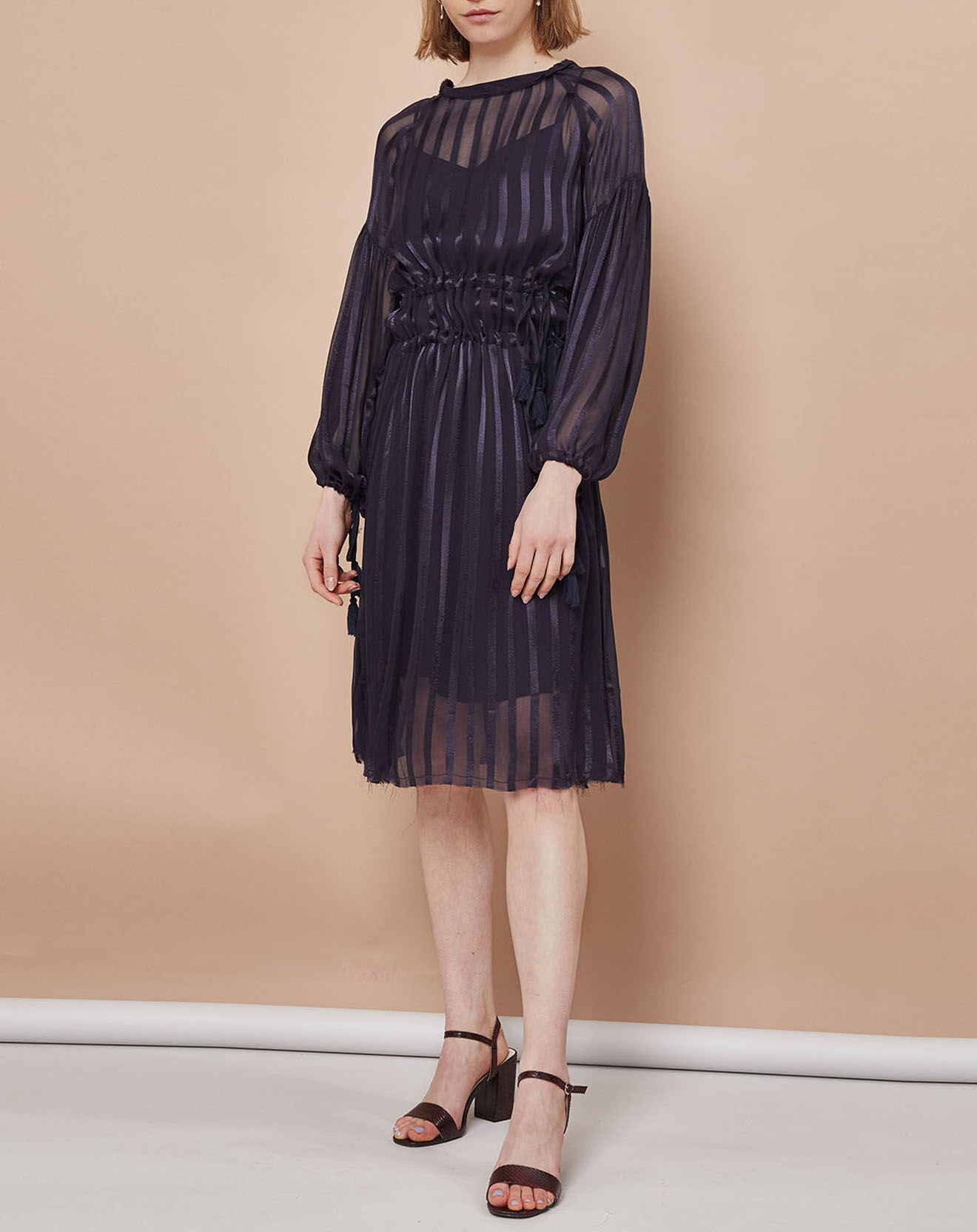 Mare di Latte Robe Elise zébre encre