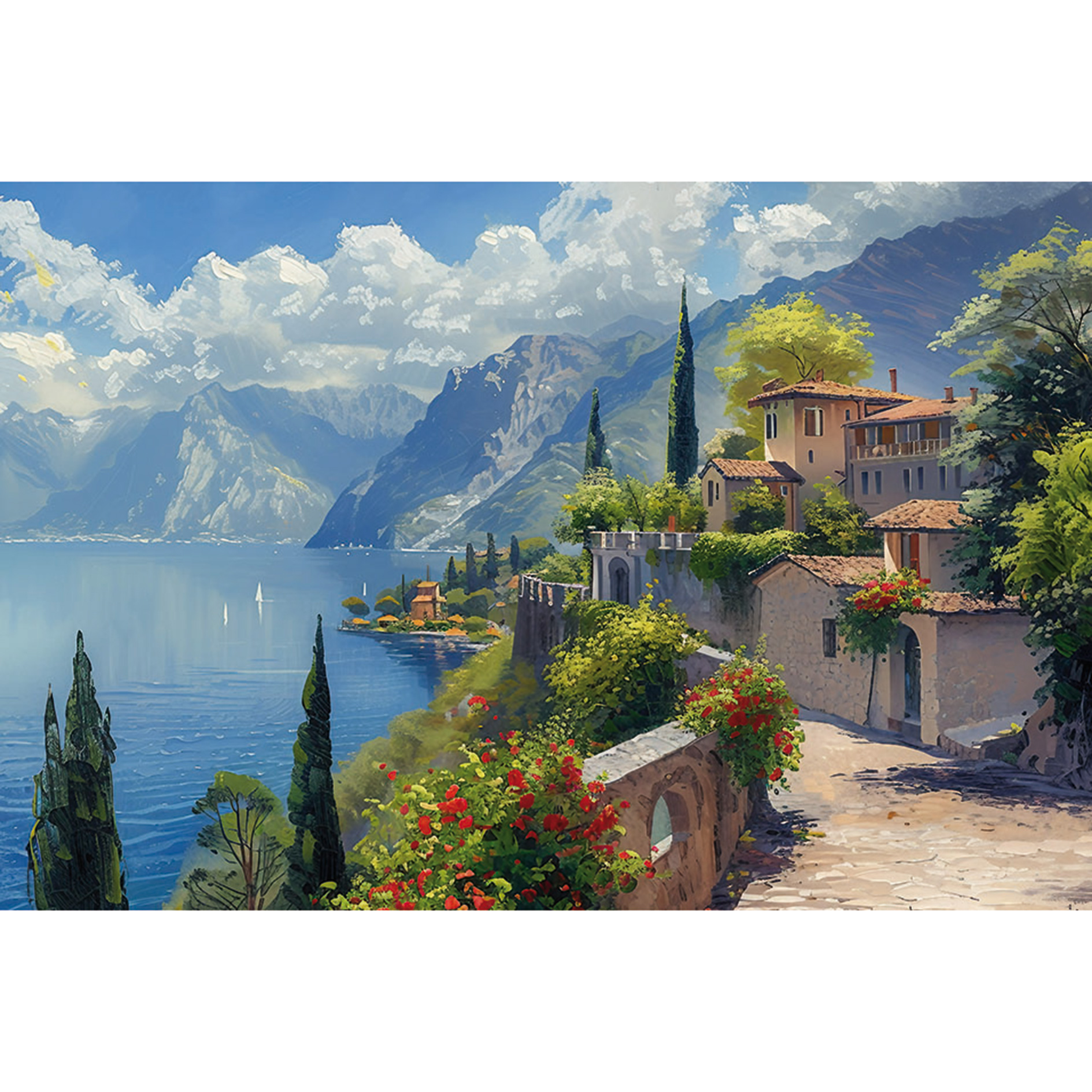 Keilrahmenbild SEEBLICK - 90x60 cm