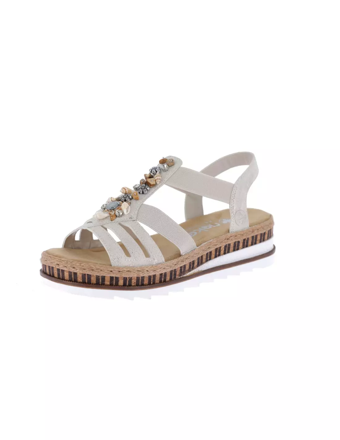RIEKER V7949-90 - Sandales & nu-pieds Beigegold