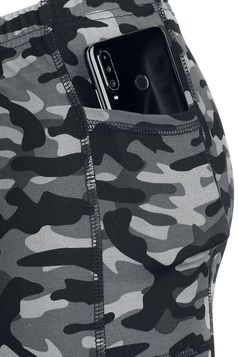 Leggings Camouflage Gris Poches Latérales | Rock Rebel by EMP Legging