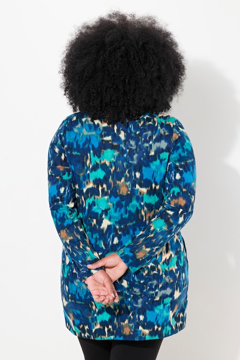 Longshirt, A-Linie, Tunika-Ausschnitt, Langarm
