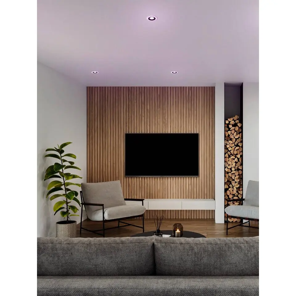 EGLO Calonge RGB Inbouwspot - LED - Ø 9,8 cm - Zwart/Wit
