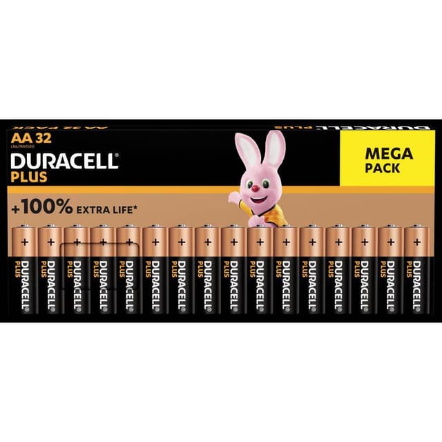 Duracell Plus-AA BP32 AA-batteri 32 stk